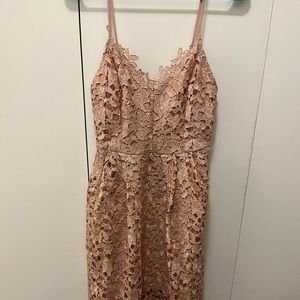 Rose gold midi ASTR dress size small